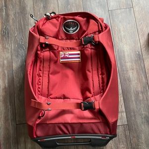 EUC Osprey Sojourn 45 convertible rolling luggage/backpack.